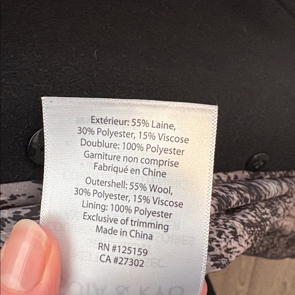 Soia & Kyo Black Double-Breasted Pea Coat - Picture 7 of 7